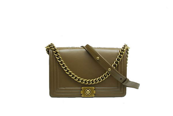 7A Fashion Chanel A30259 Dark Green Leather Le Boy Flap Shoulder Bag Online